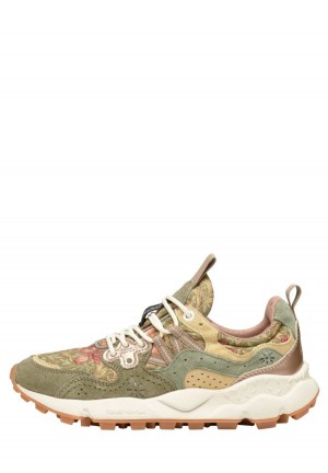 Zapatillas Flower Mountain Yamano 3 Mujer Verde Beige | FSM3636XX