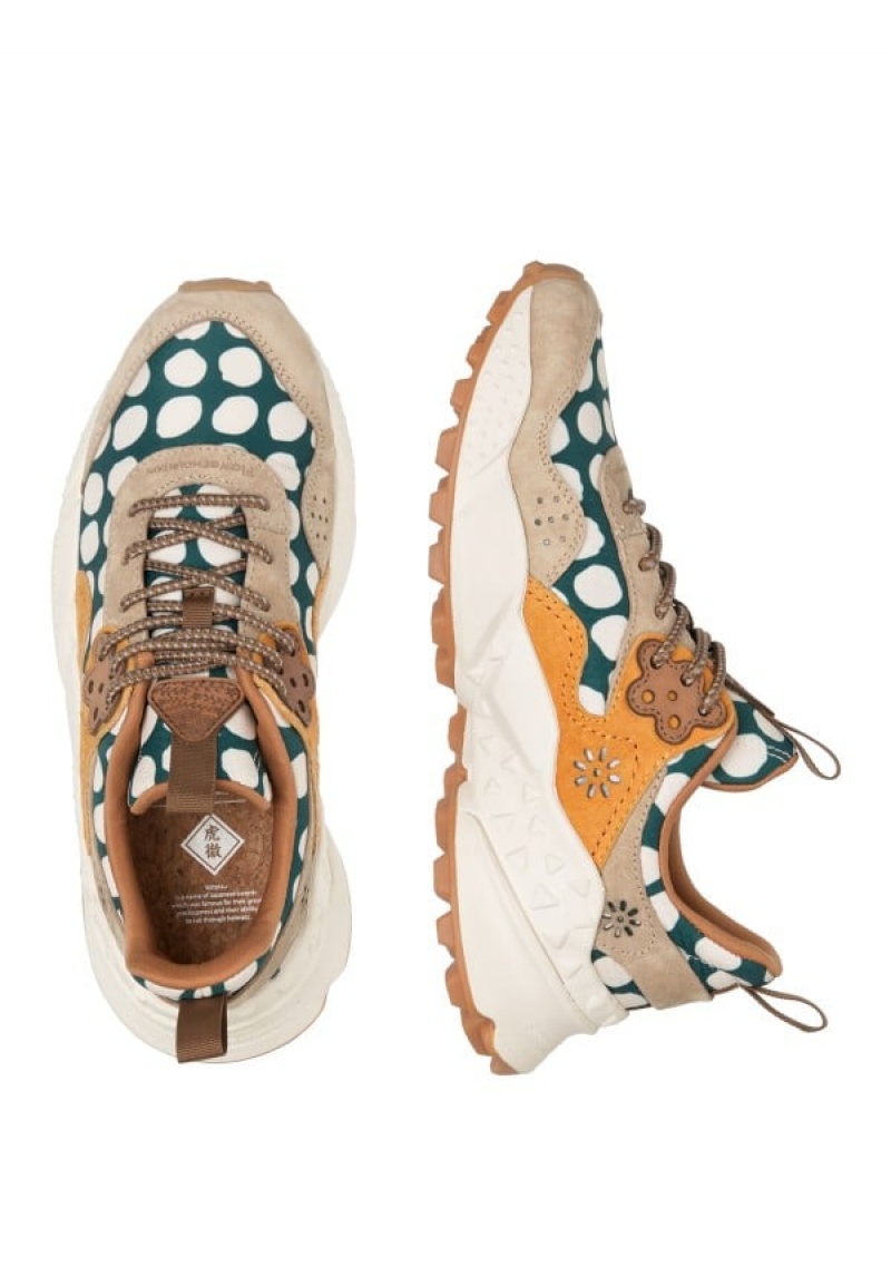 Zapatillas Flower Mountain Kotetsu Mujer Beige Verde | GLP8140XW