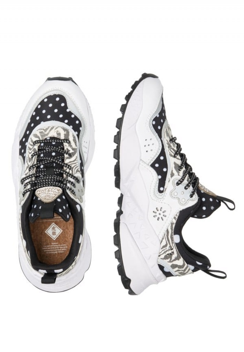 Zapatillas Flower Mountain Kotetsu Mujer Negras Blancas | JGU972CK