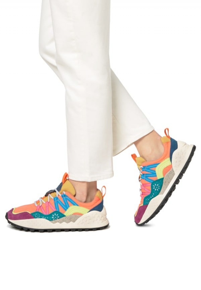 Zapatillas Flower Mountain Washi Mujer Naranjas Moradas | DKH1094DI