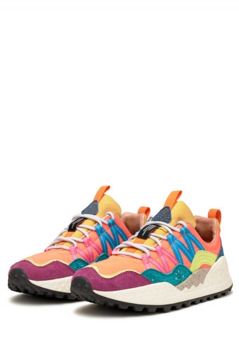 Zapatillas Flower Mountain Washi Mujer Naranjas Moradas | DKH1094DI