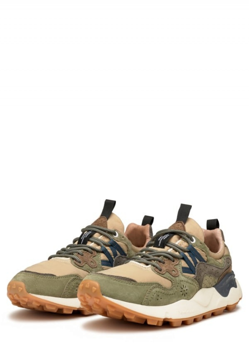 Zapatillas Flower Mountain Yamano 3 Hombre Verde Beige | WPW7344SS