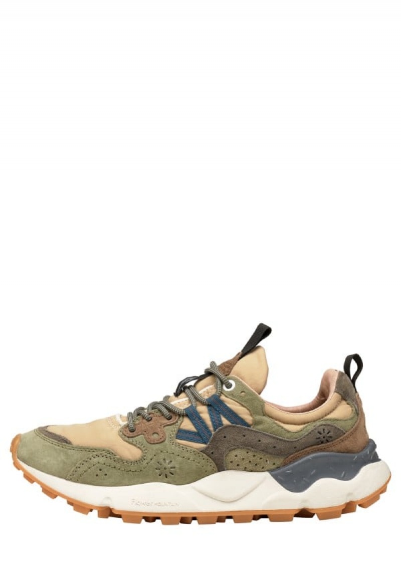 Zapatillas Flower Mountain Yamano 3 Hombre Verde Beige | WPW7344SS