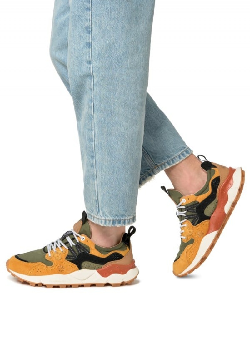 Zapatillas Flower Mountain Yamano 3 Hombre Naranjas Verde | GIF5353TD