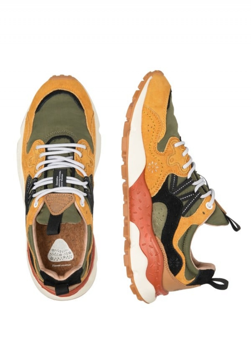 Zapatillas Flower Mountain Yamano 3 Hombre Naranjas Verde | GIF5353TD