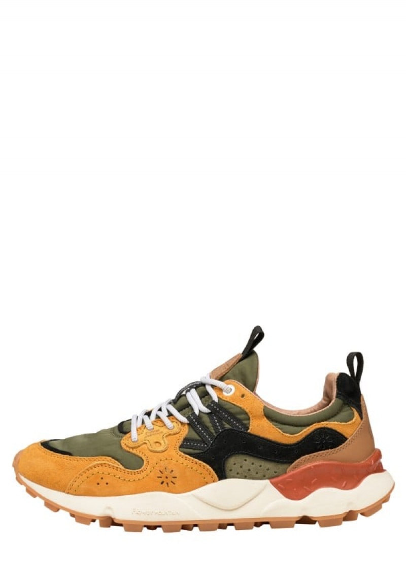 Zapatillas Flower Mountain Yamano 3 Hombre Naranjas Verde | GIF5353TD