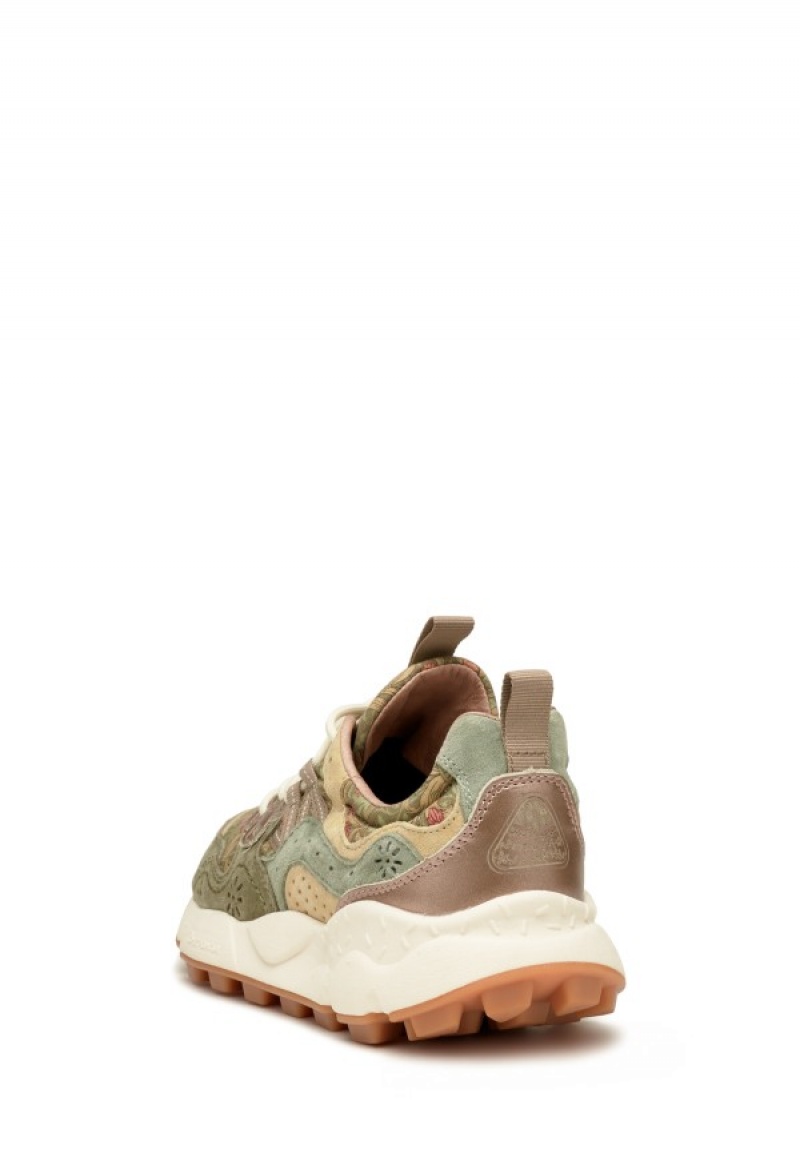 Zapatillas Flower Mountain Yamano 3 Mujer Verde Beige | FSM3636XX