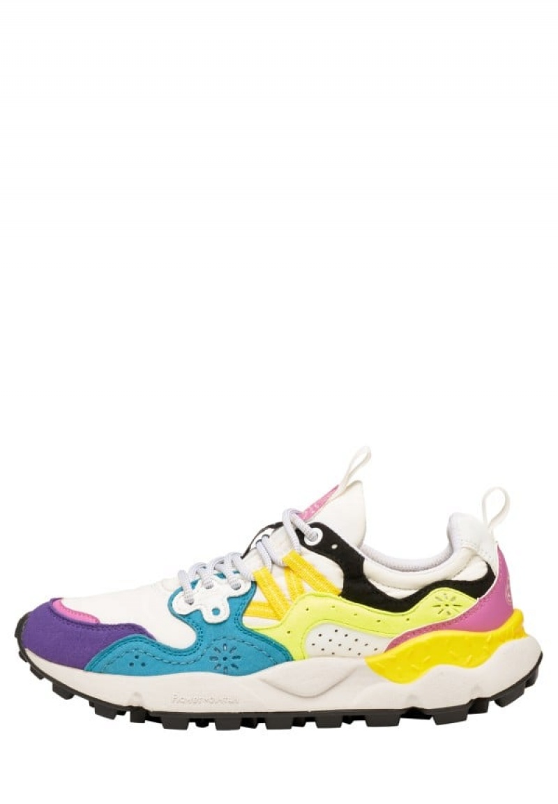 Zapatillas Flower Mountain Yamano 3 Uni Mujer Blancas Azules Amarillo | VZB3029VE